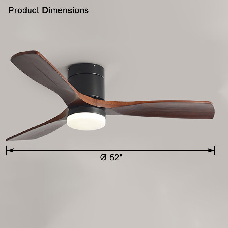 WOMO 3 Wood Blade Hugger Lampe de ventilateur de plafond-WM5116