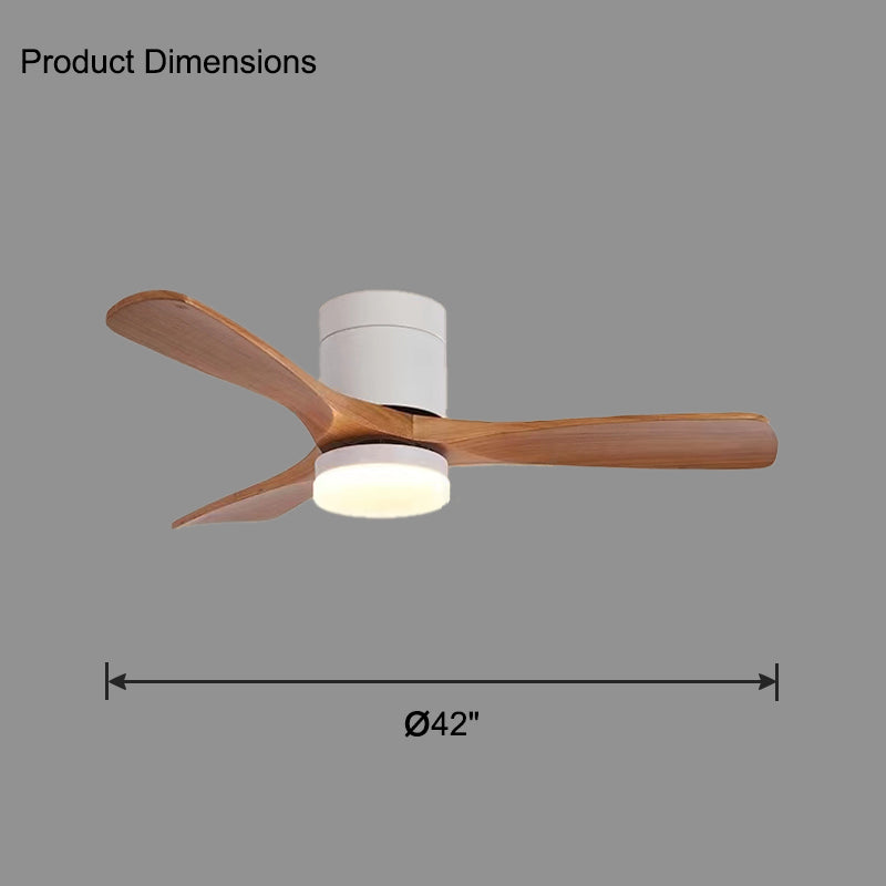 WOMO 3 Wood Blade Hugger Lampe de ventilateur de plafond-WM5116