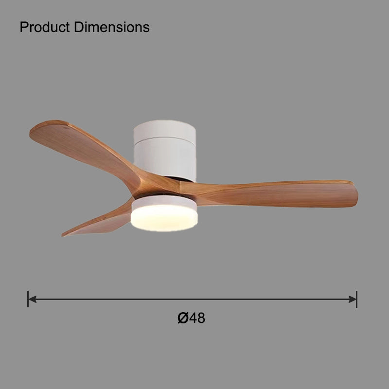 WOMO 3 Wood Blade Hugger Lampe de ventilateur de plafond-WM5116