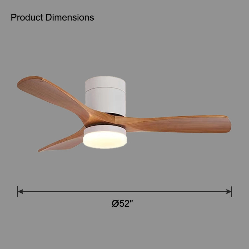 WOMO 3 Wood Blade Hugger Lampe de ventilateur de plafond-WM5116