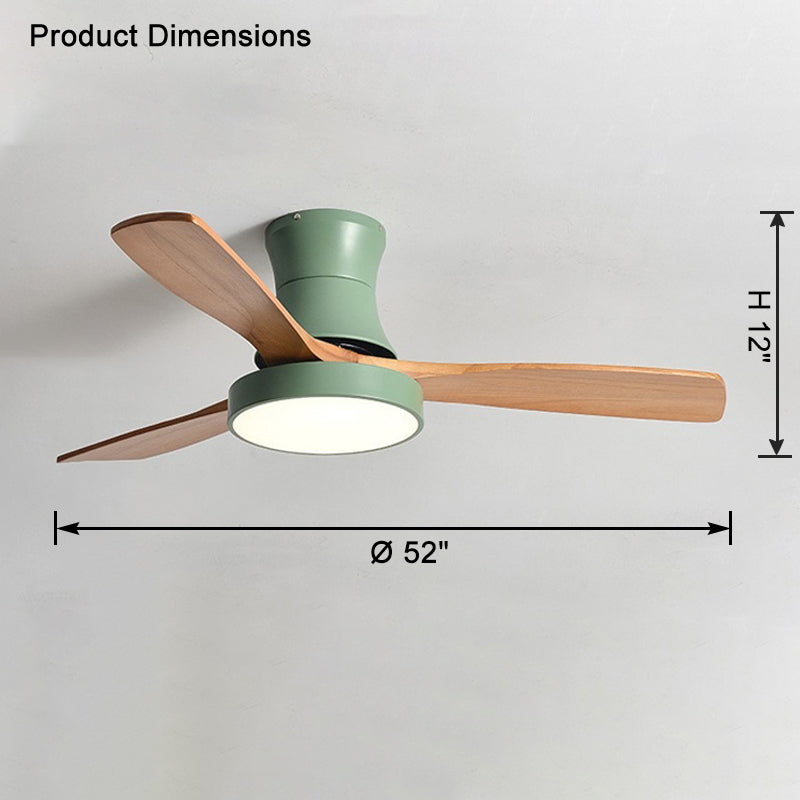 WOMO 3 Wood Blade Hugger Lampe de ventilateur de plafond-WM5120