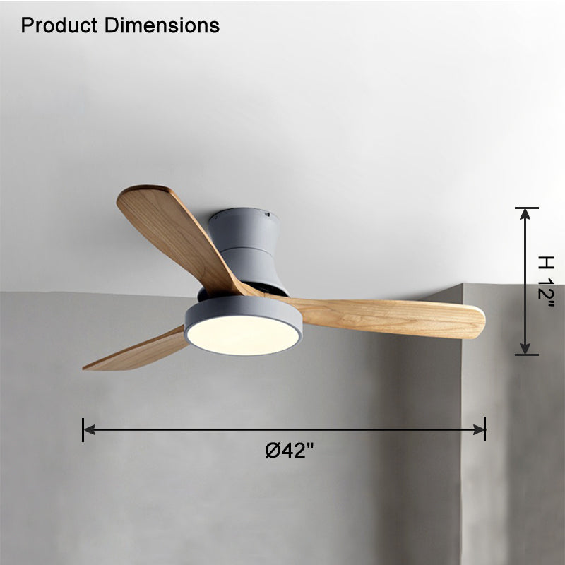 WOMO 3 Wood Blade Hugger Lampe de ventilateur de plafond-WM5120