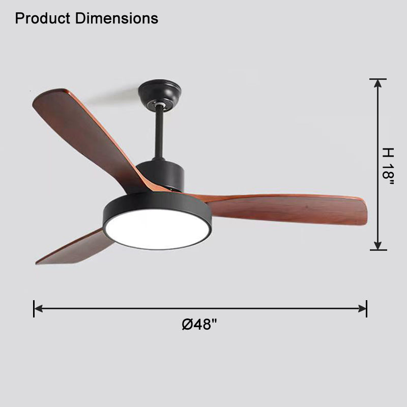 Lampe de ventilateur de plafond moderne WOMO 3 pales-WM5123