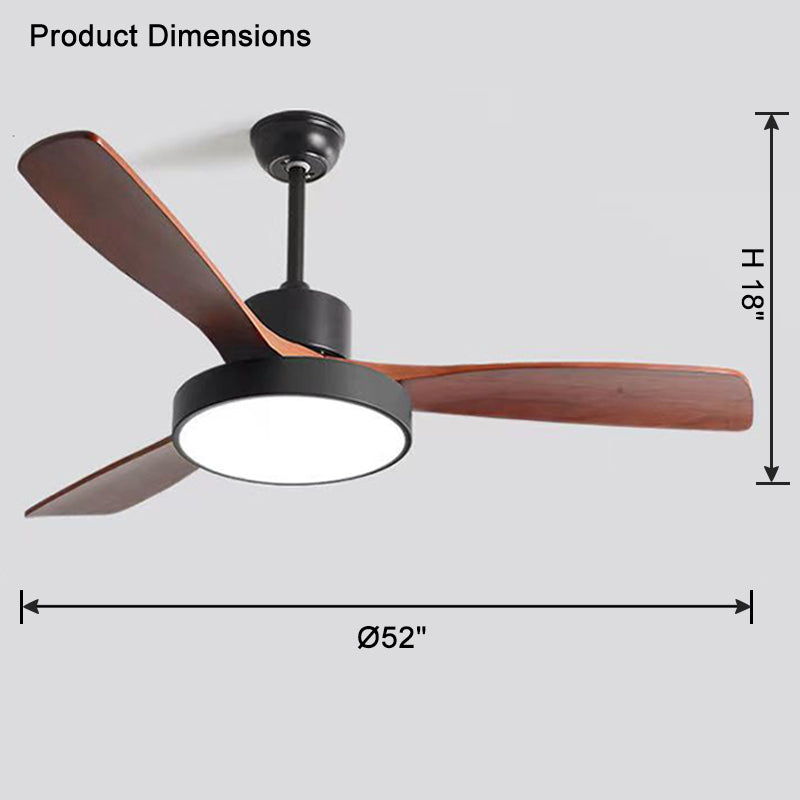 Lampe de ventilateur de plafond moderne WOMO 3 pales-WM5123
