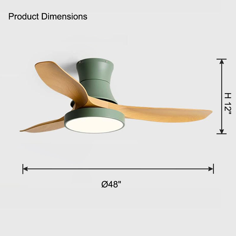 WOMO Ventilateur de plafond bas 3 Pales-WM5128