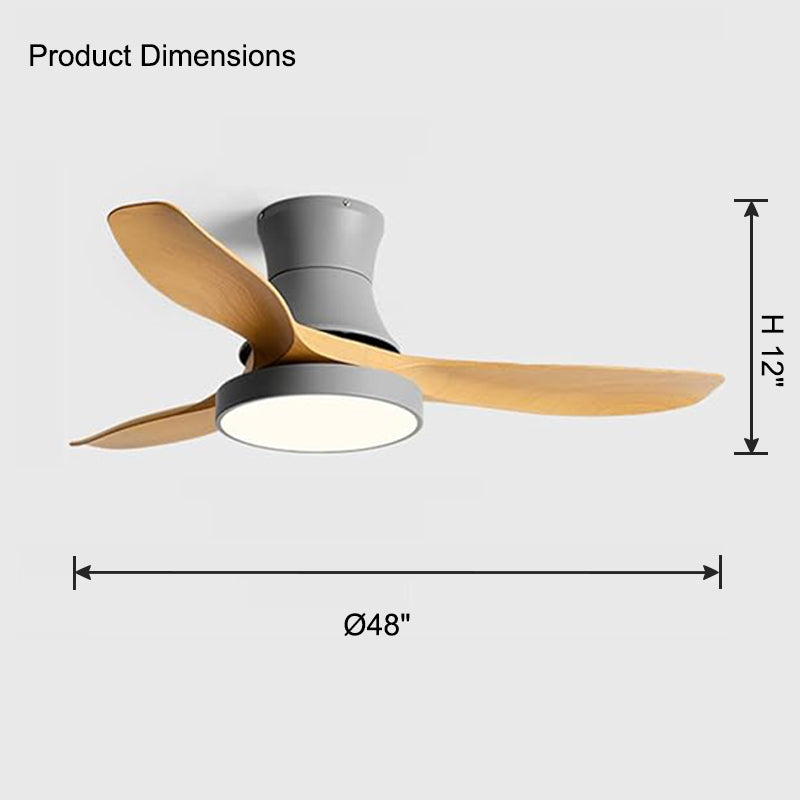 WOMO Ventilateur de plafond bas 3 Pales-WM5128
