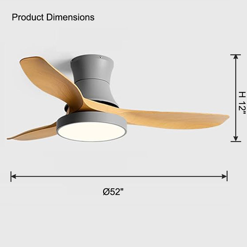 WOMO Ventilateur de plafond bas 3 Pales-WM5128