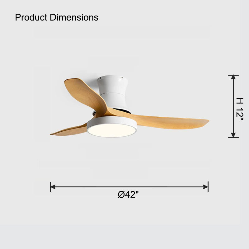 WOMO Ventilateur de plafond bas 3 Pales-WM5128