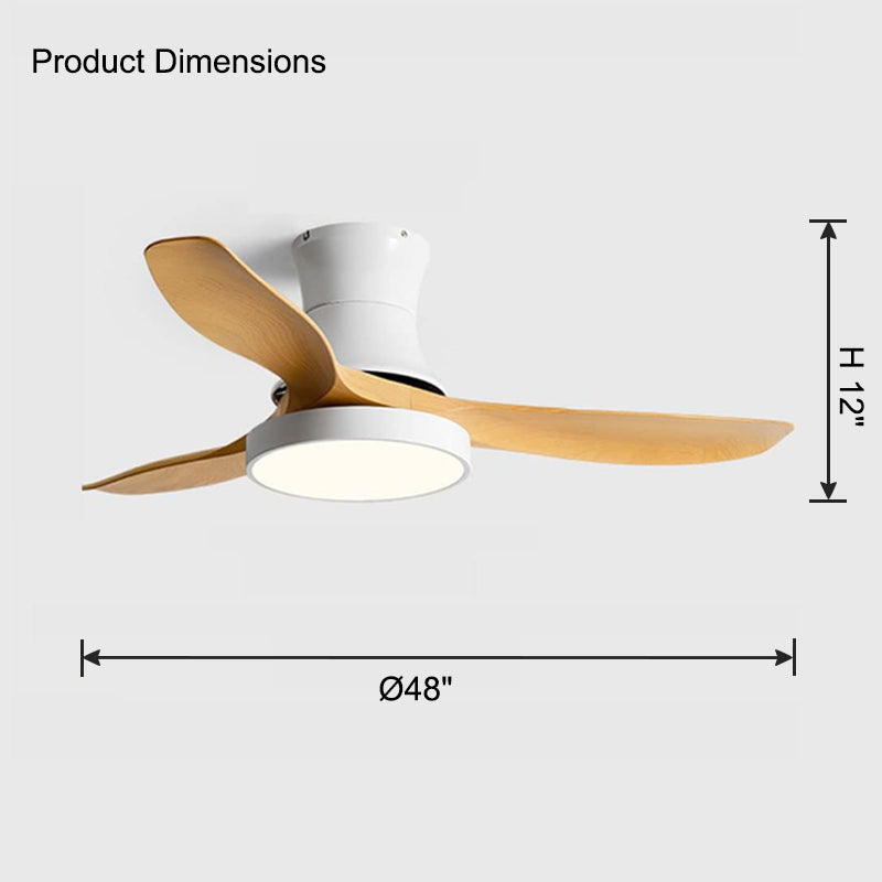 WOMO Ventilateur de plafond bas 3 Pales-WM5128