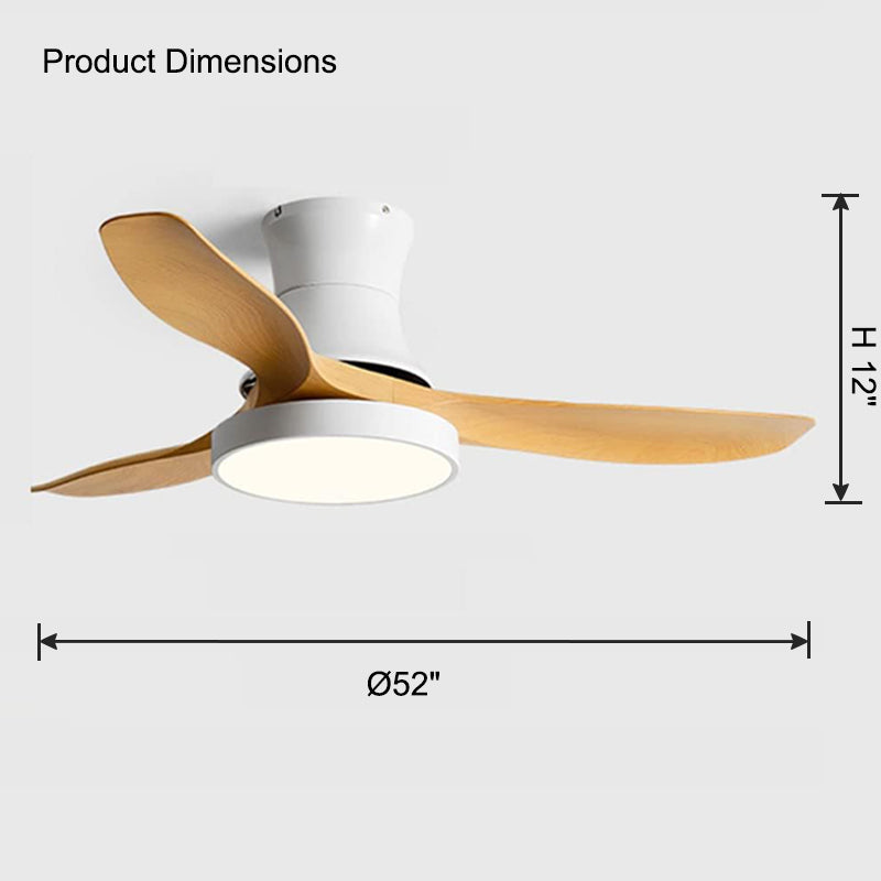 WOMO Ventilateur de plafond bas 3 Pales-WM5128
