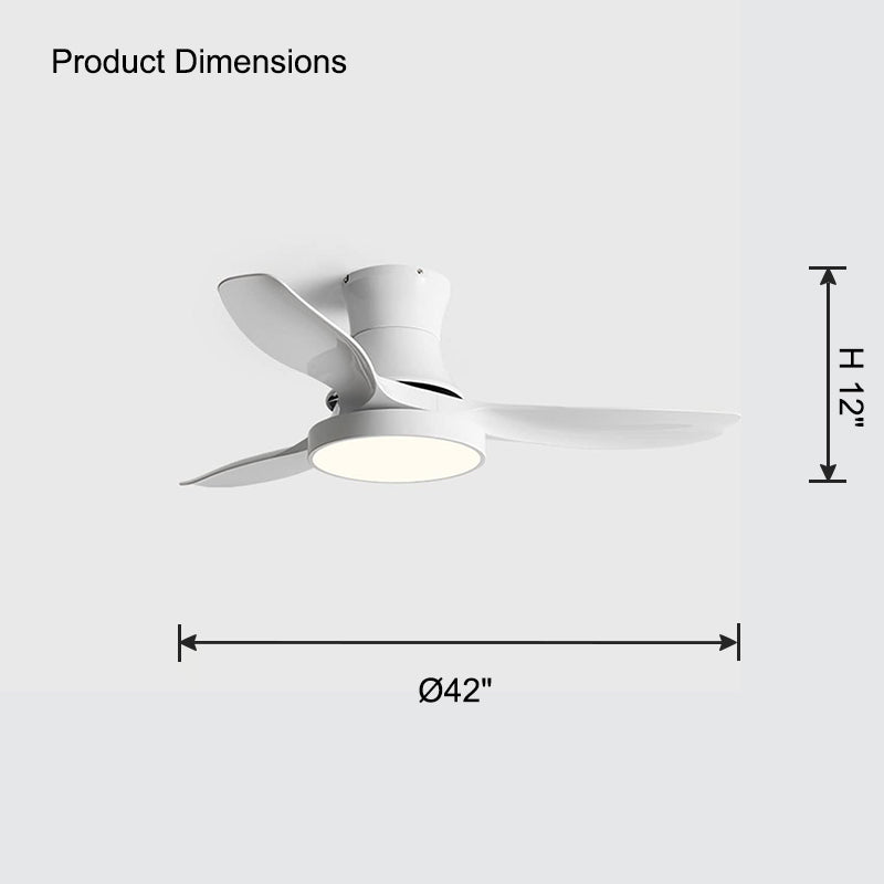 WOMO Ventilateur de plafond bas 3 Pales-WM5128