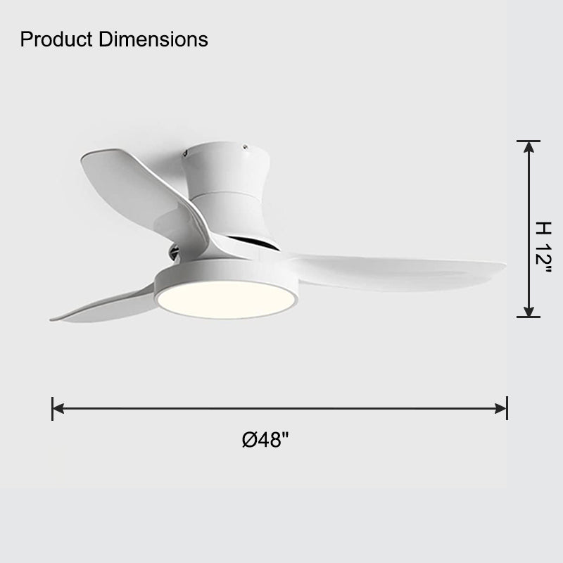WOMO Ventilateur de plafond bas 3 Pales-WM5128