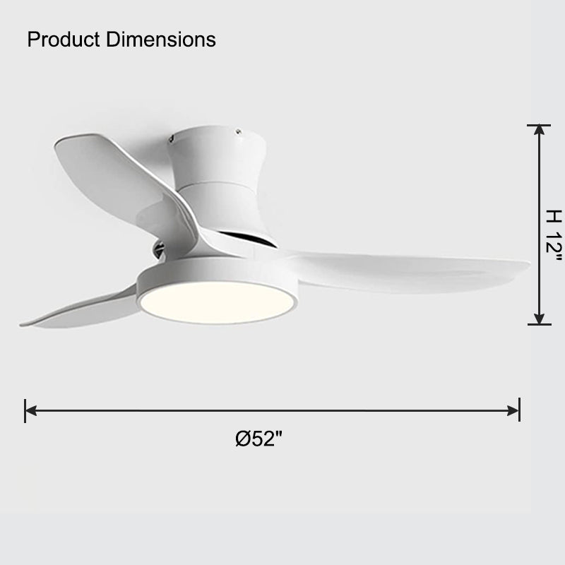 WOMO Ventilateur de plafond bas 3 Pales-WM5128