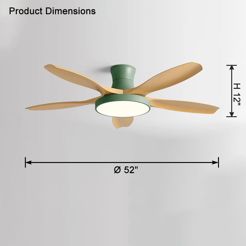 WOMO Grand Ventilateur de plafond bas 5 Pales-WM5130