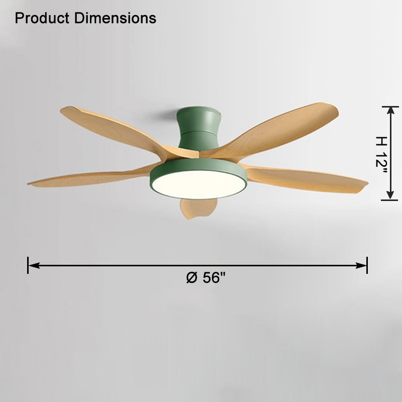 WOMO Grand Ventilateur de plafond bas 5 Pales-WM5130