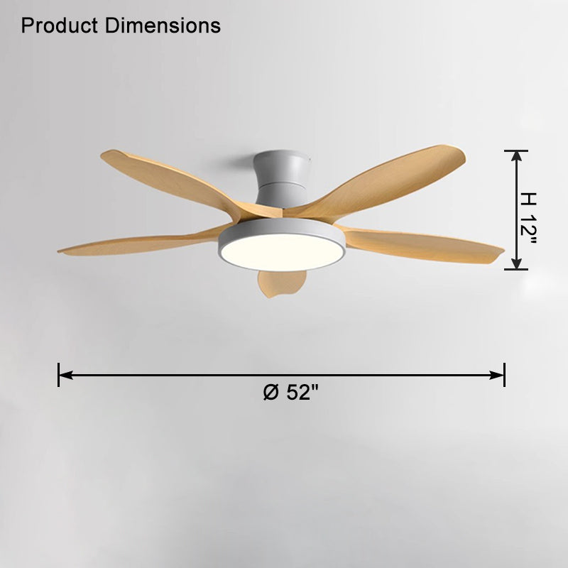 WOMO Grand Ventilateur de plafond bas 5 Pales-WM5130