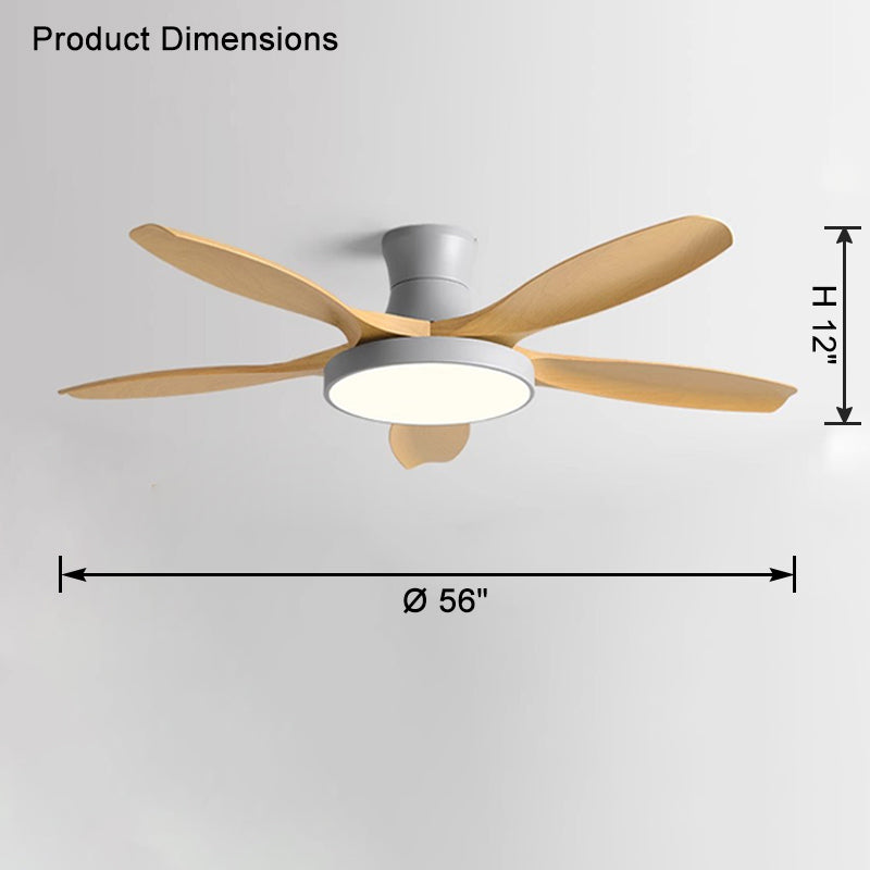 WOMO Grand Ventilateur de plafond bas 5 Pales-WM5130