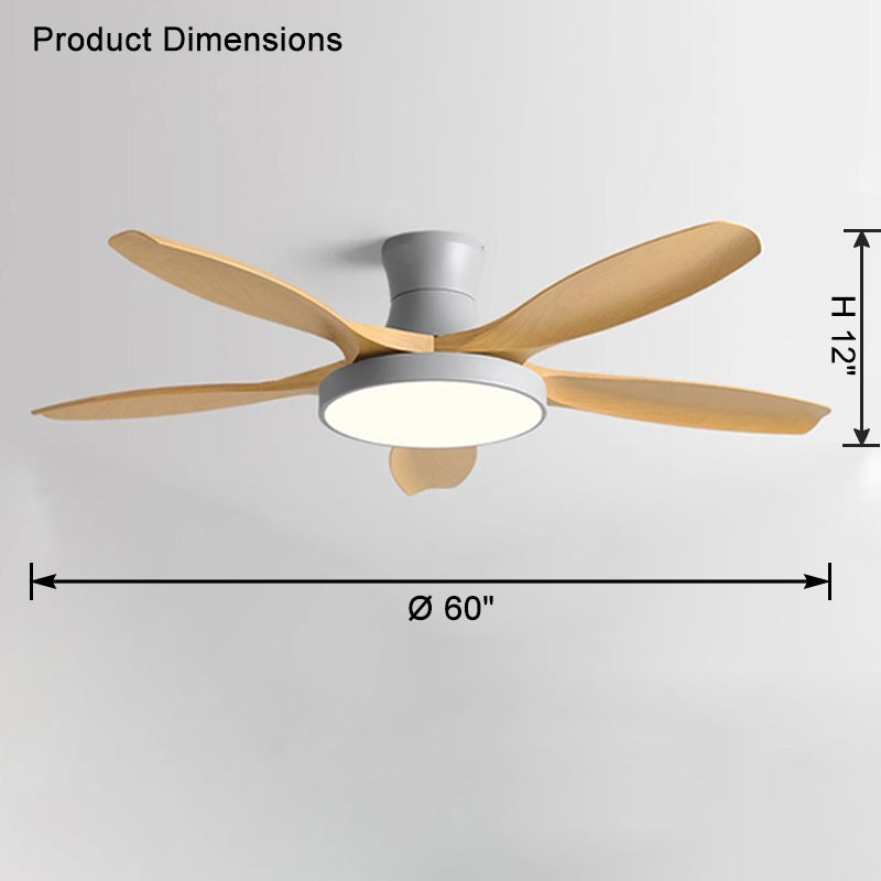 WOMO Grand Ventilateur de plafond bas 5 Pales-WM5130