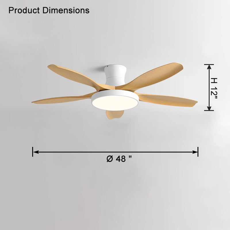 WOMO Grand Ventilateur de plafond bas 5 Pales-WM5130