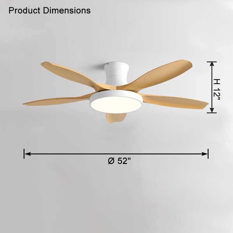 WOMO Grand Ventilateur de plafond bas 5 Pales-WM5130