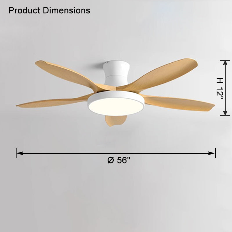WOMO Grand Ventilateur de plafond bas 5 Pales-WM5130