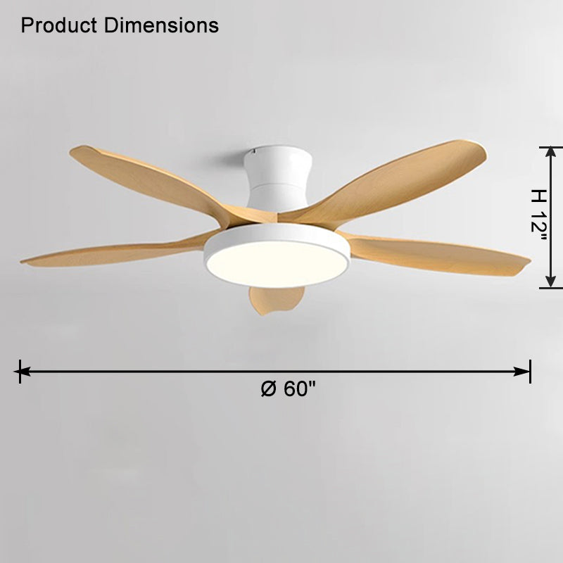 WOMO Grand Ventilateur de plafond bas 5 Pales-WM5130