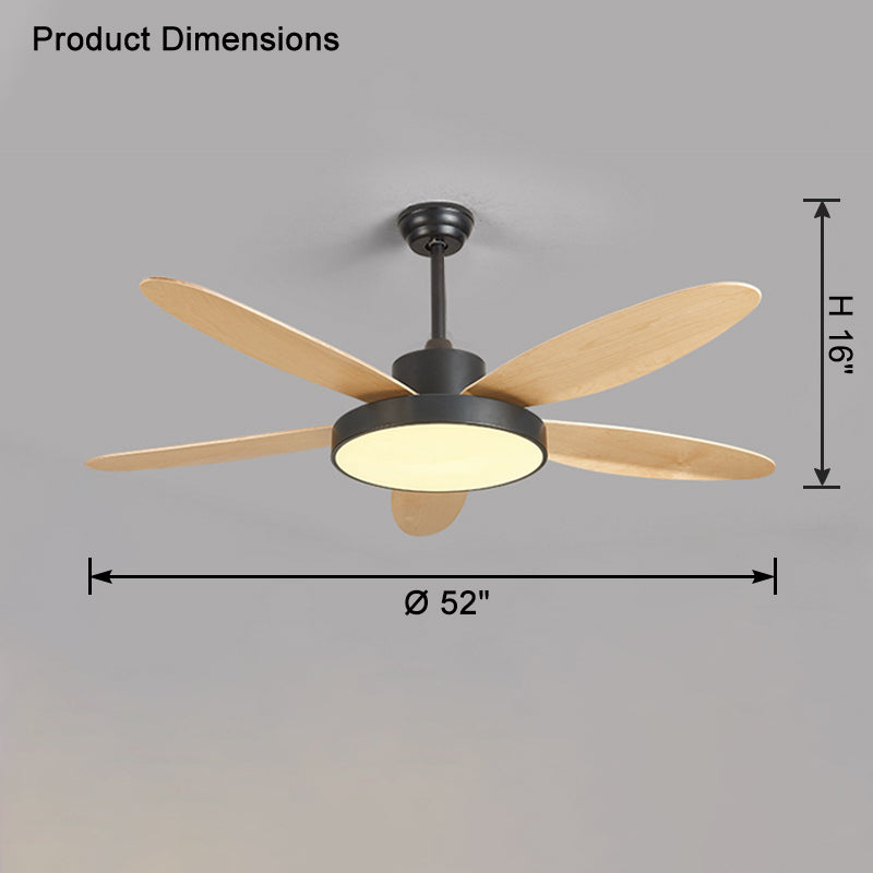 Lampe de ventilateur de plafond moderne WOMO 5 pales-WM5131