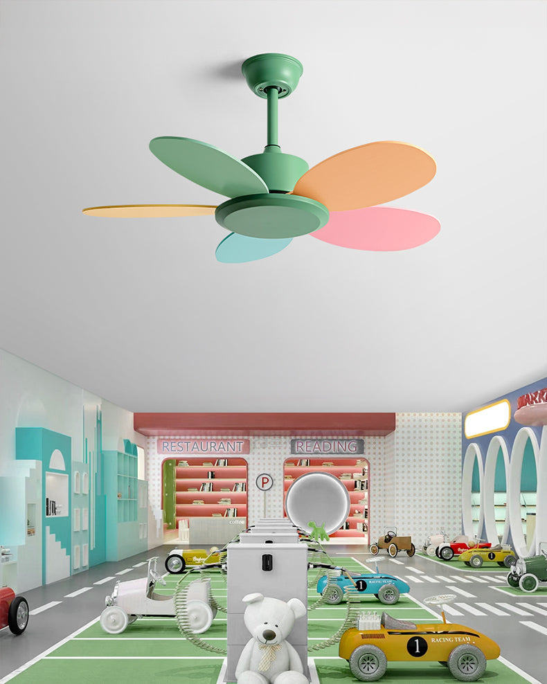 Ventilateur de plafond en bois pour enfants WOMO 36 pouces - WM5152