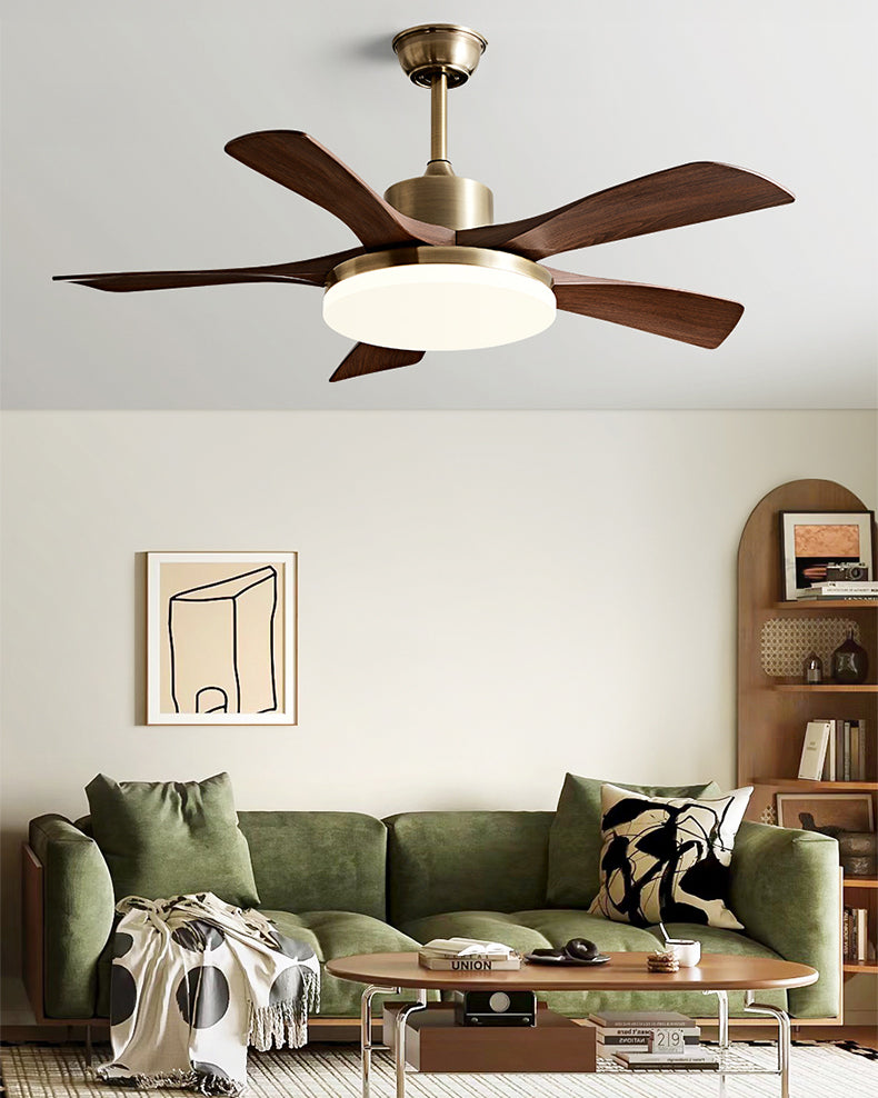 Ventilateur de plafond WOMO à 5 pales avec lumière vive - WM5163