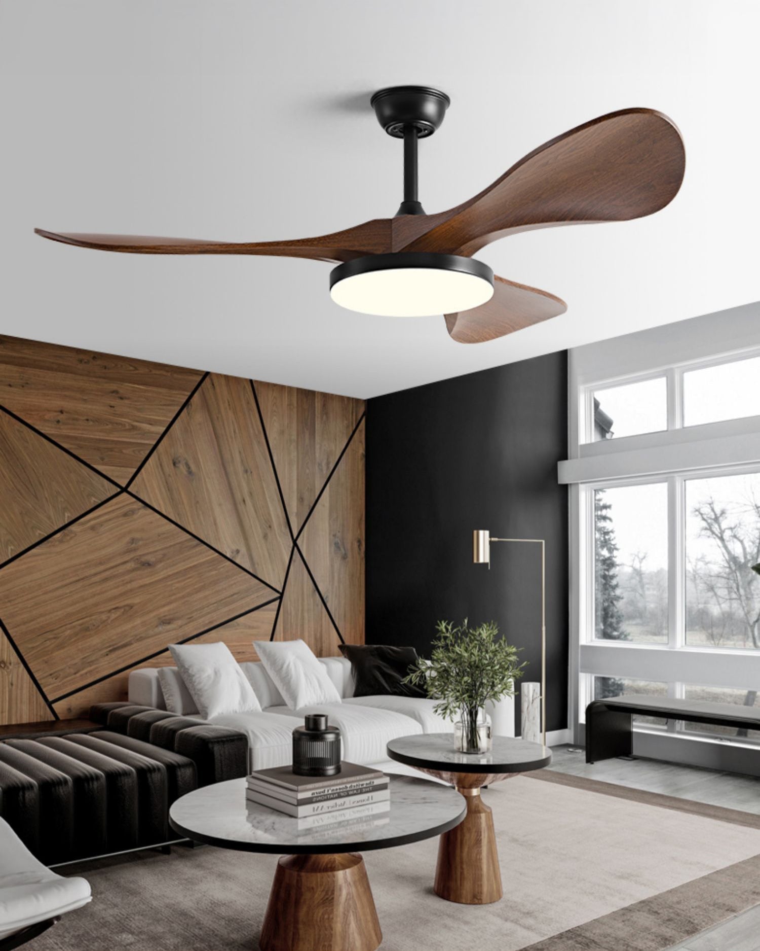WOMO Grand Ventilateur de plafond 5 Pales-WM5173
