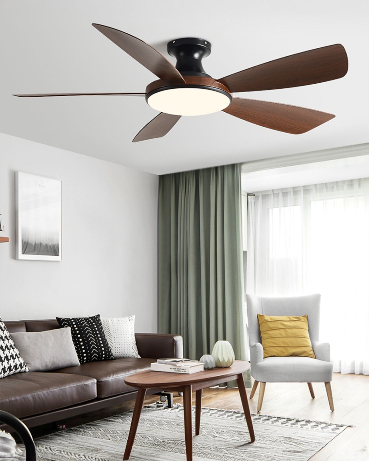 WOMO Ventilateur de plafond bas 5 Pales-WM5190