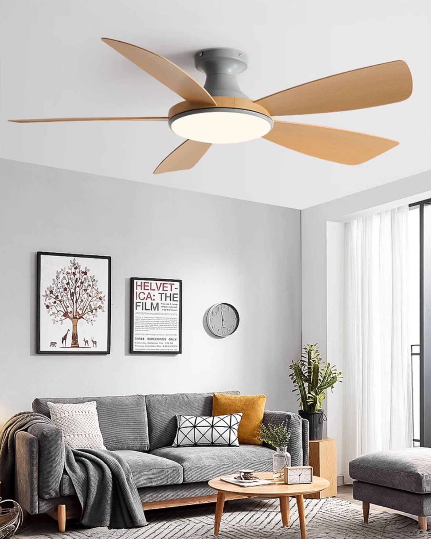 WOMO Ventilateur de plafond bas 5 Pales-WM5190