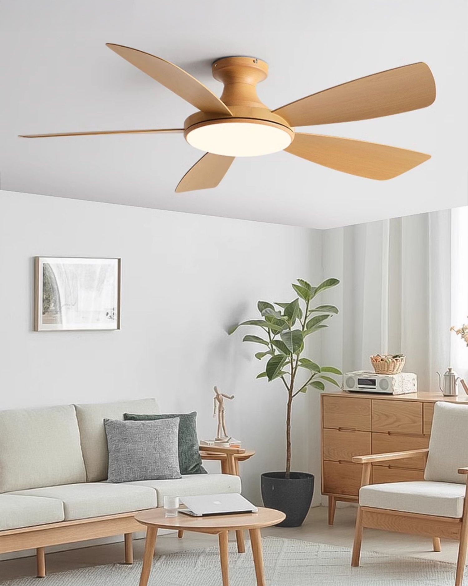 WOMO Ventilateur de plafond bas 5 Pales-WM5190
