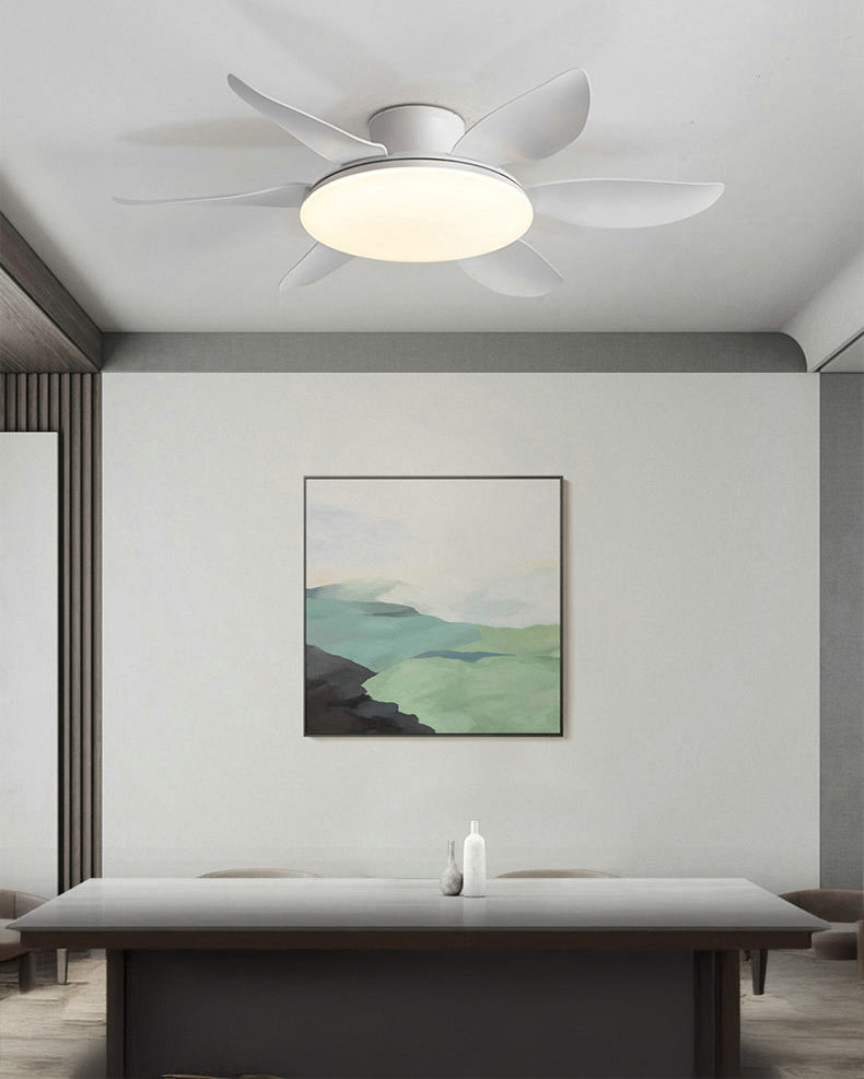 Ventilateur de plafond WOMO à profil bas à 6 pales avec lumière vive - WM5191