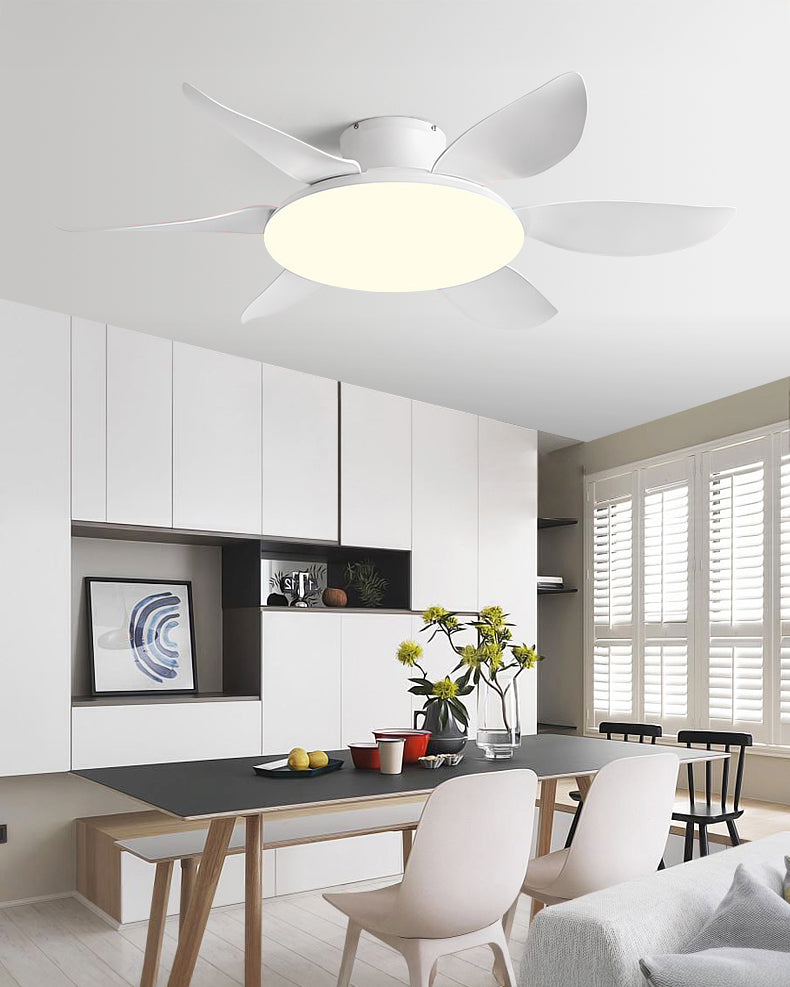 Ventilateur de plafond WOMO à profil bas à 6 pales avec lumière vive - WM5191