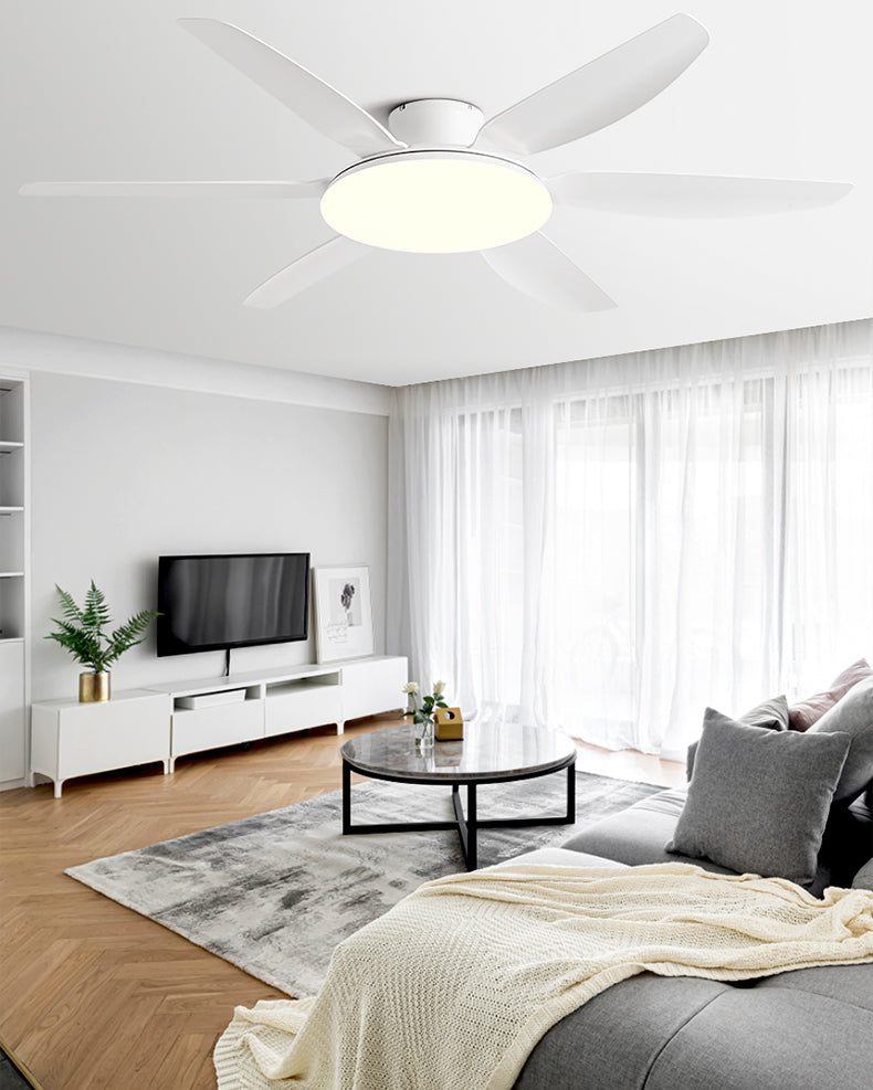 Ventilateur de plafond WOMO à profil bas à 6 pales avec lumière vive - WM5191