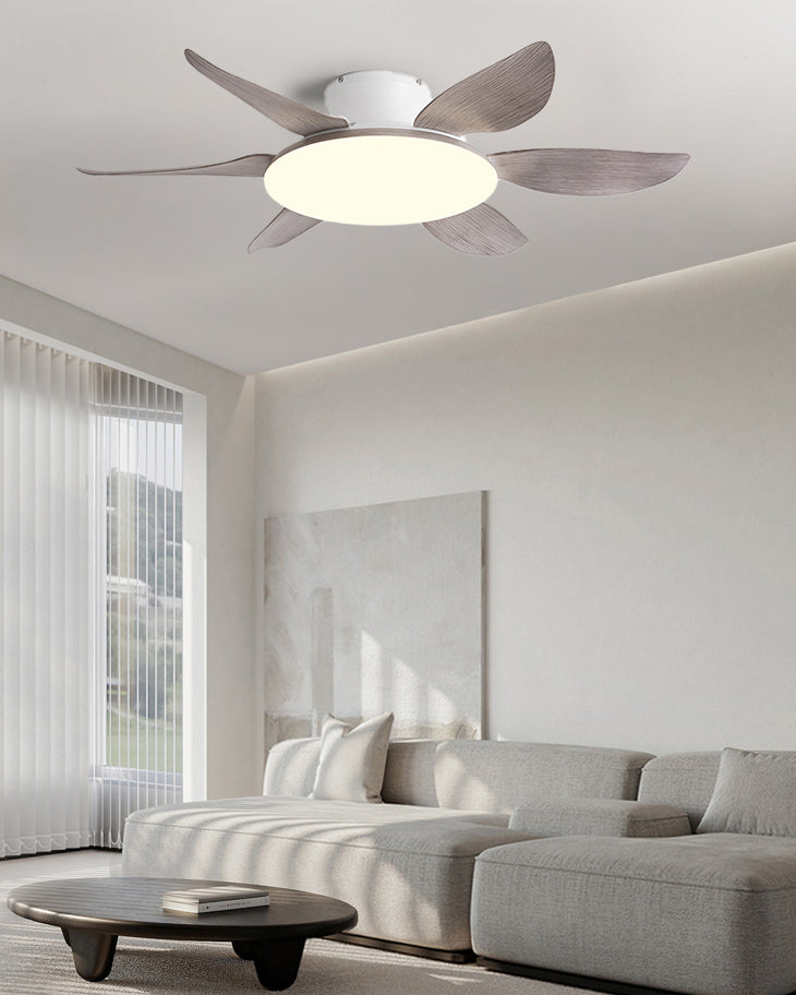 Ventilateur de plafond WOMO à profil bas à 6 pales avec lumière vive - WM5191