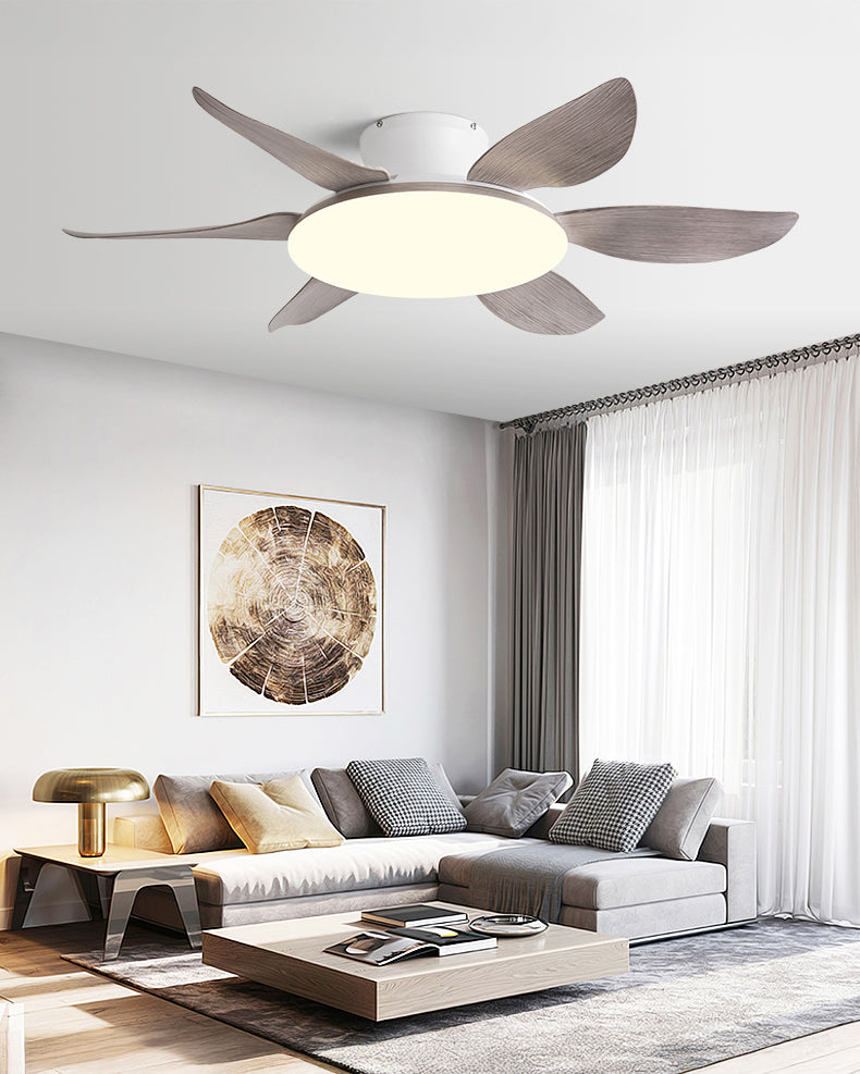 Ventilateur de plafond WOMO à profil bas à 6 pales avec lumière vive - WM5191