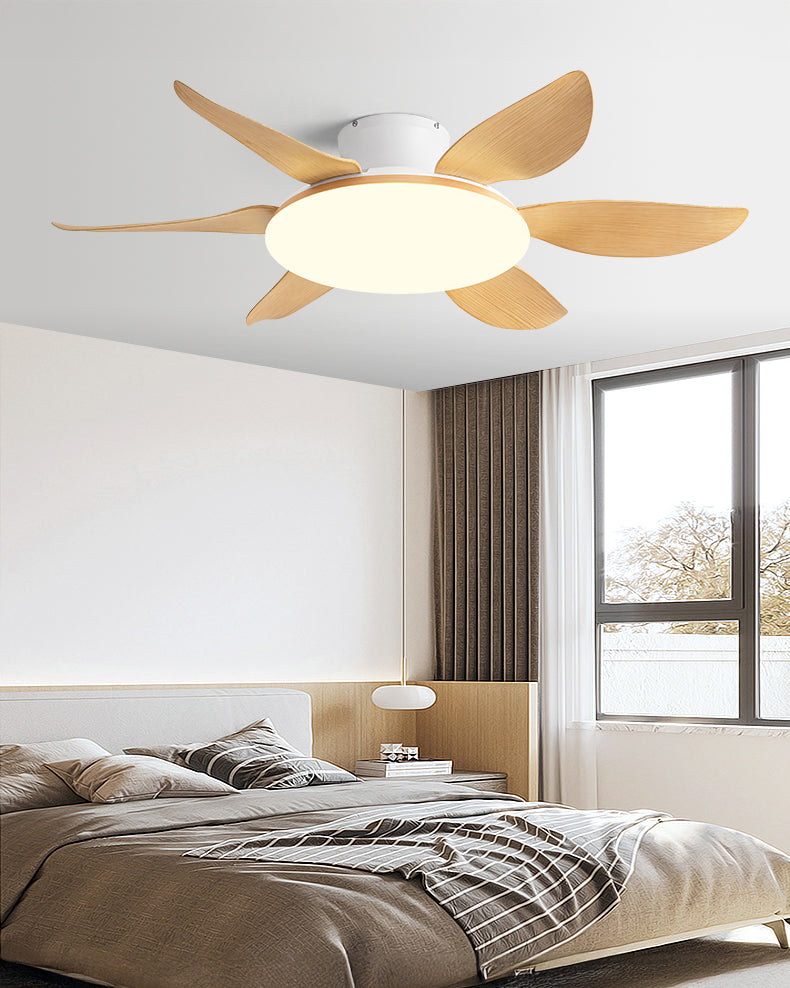 Ventilateur de plafond WOMO à profil bas à 6 pales avec lumière vive - WM5191