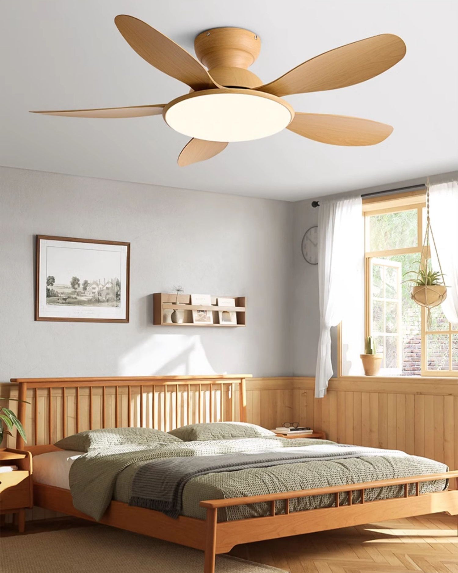 Lampe de ventilateur de plafond à profil bas WOMO 5 lames - WM5194