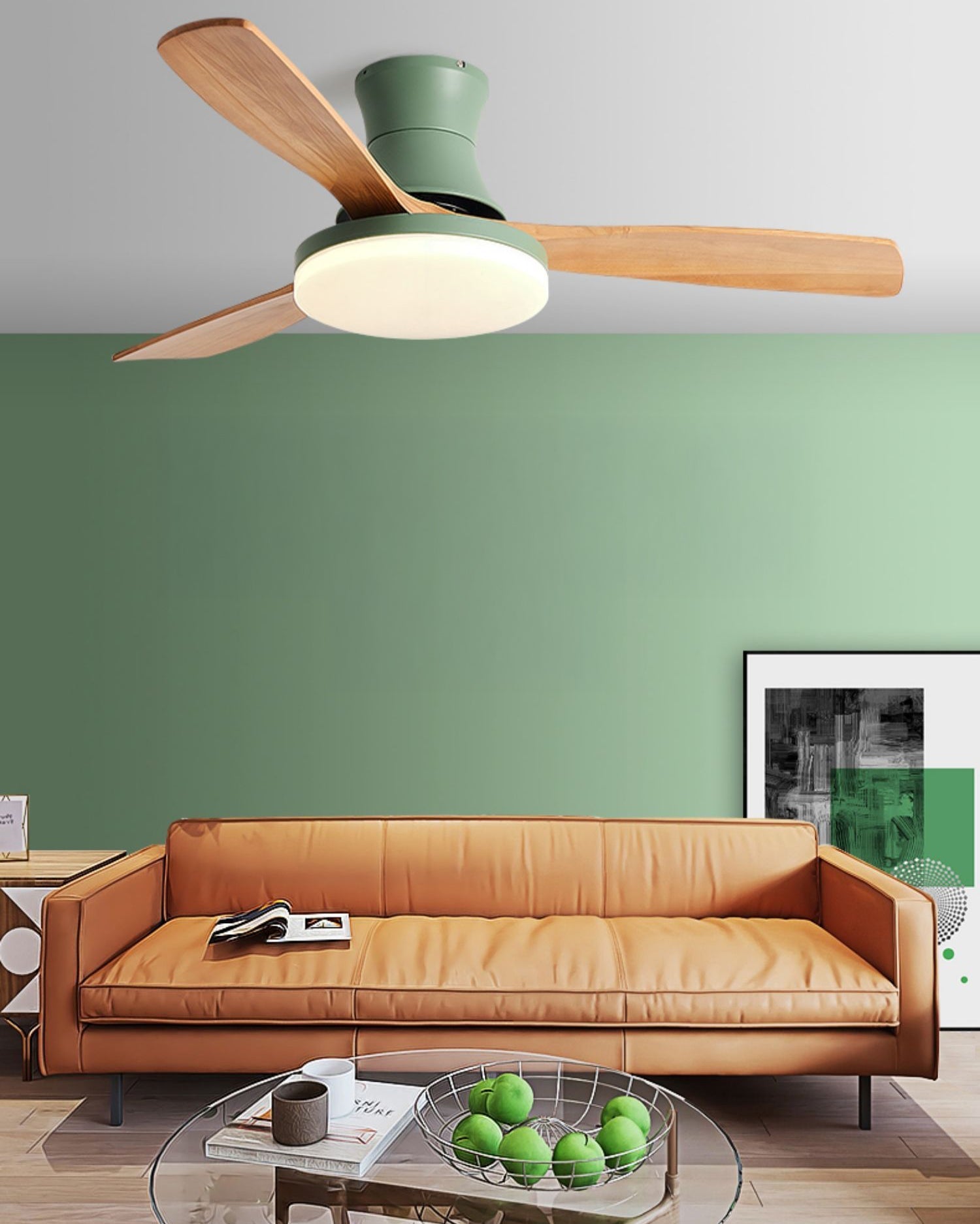 Lampe de ventilateur de plafond moderne à profil bas WOMO - WM5198