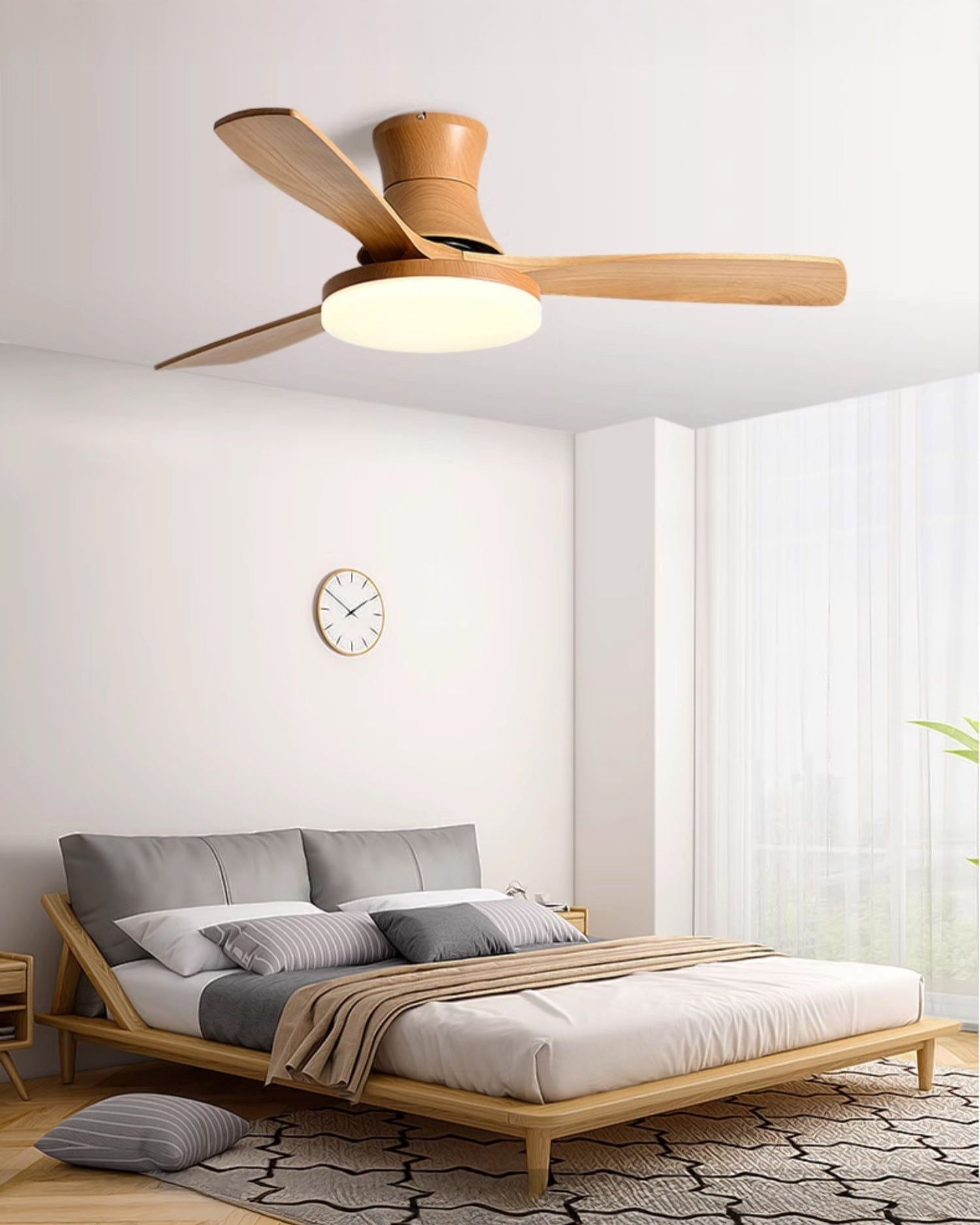 Lampe de ventilateur de plafond moderne à profil bas WOMO - WM5198