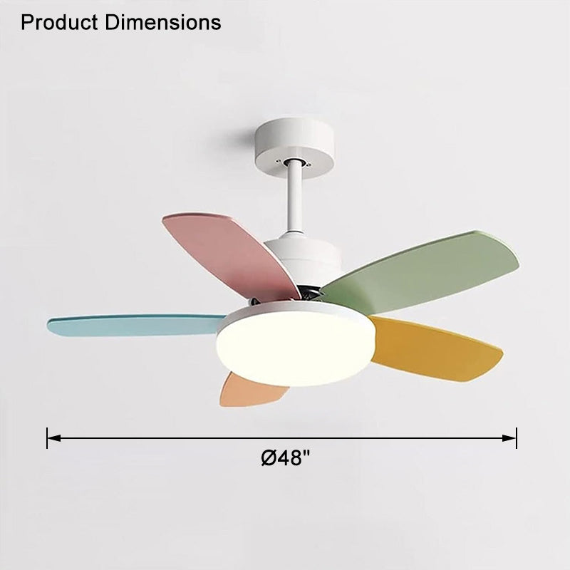 WOMO 5 Pale Scandi Lampe de ventilateur de plafond-WM5089