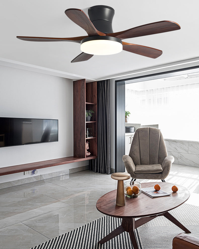 Lampe à ventilateur de plafond WOMO à 5 pales à profil bas - WM5208