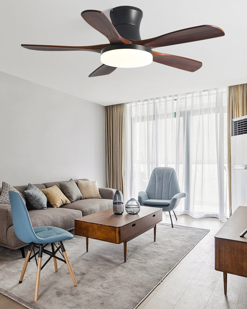 Lampe à ventilateur de plafond WOMO à 5 pales à profil bas - WM5208