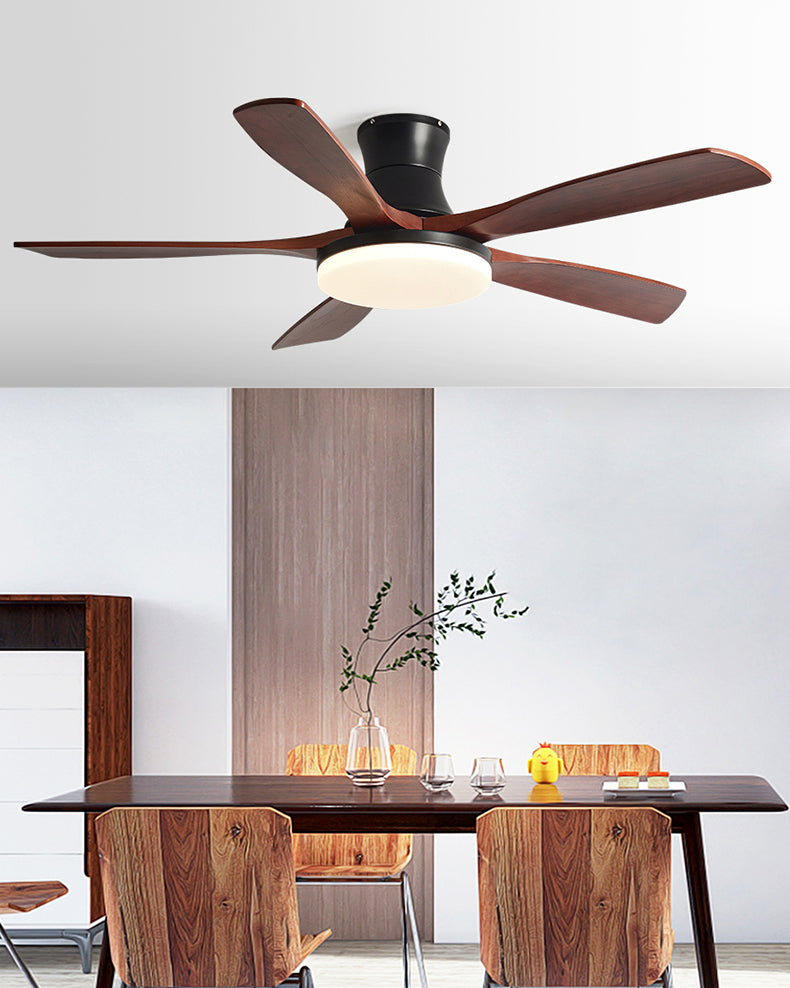 Lampe à ventilateur de plafond WOMO à 5 pales à profil bas - WM5208