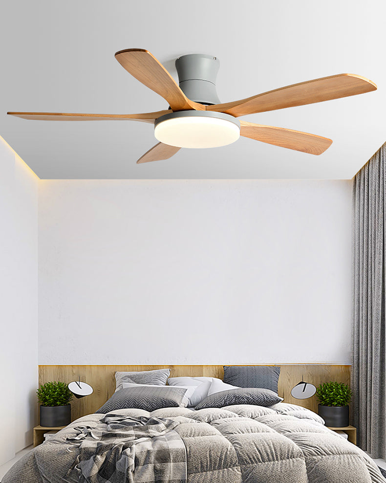 Lampe à ventilateur de plafond WOMO à 5 pales à profil bas - WM5208