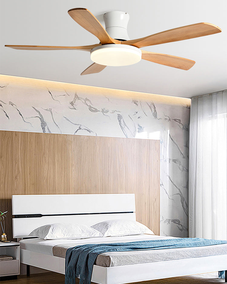 Lampe à ventilateur de plafond WOMO à 5 pales à profil bas - WM5208