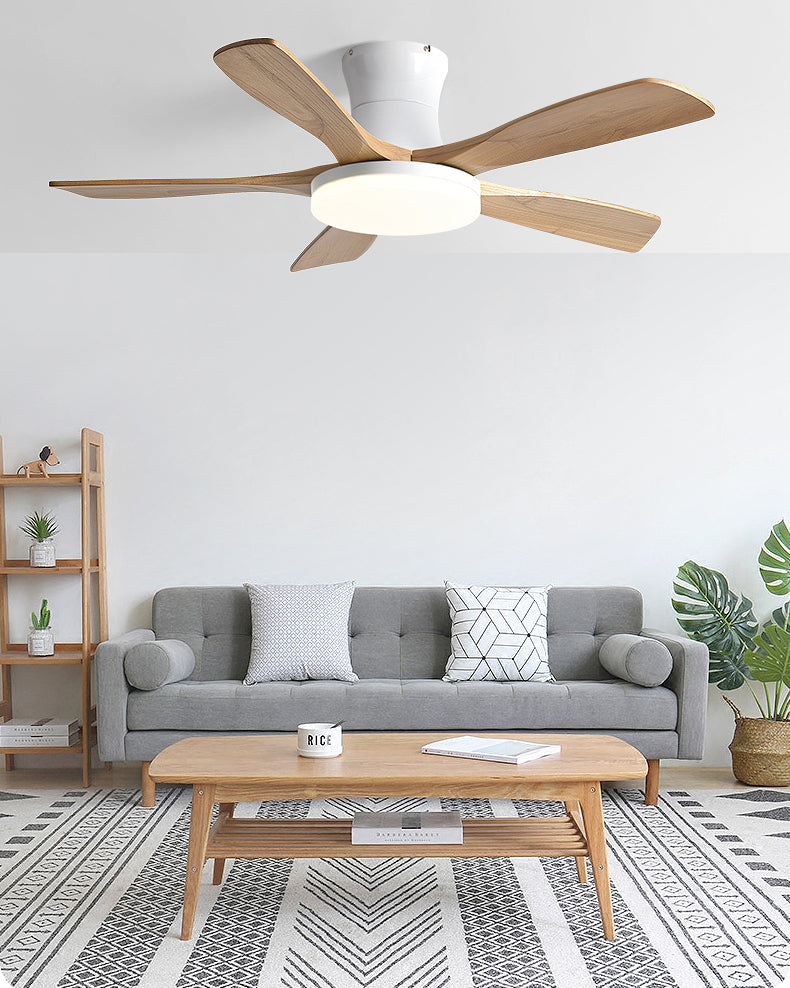 Lampe à ventilateur de plafond WOMO à 5 pales à profil bas - WM5208