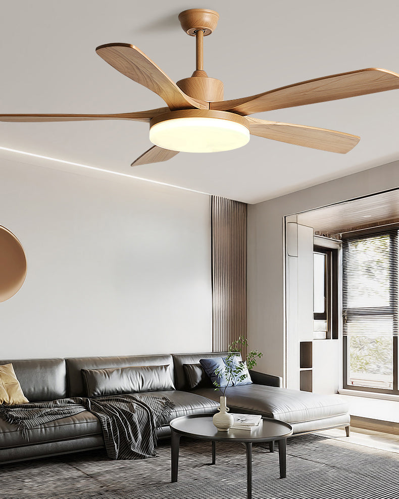 WOMO Lampe à ventilateur de plafond en bois moderne - WM5209